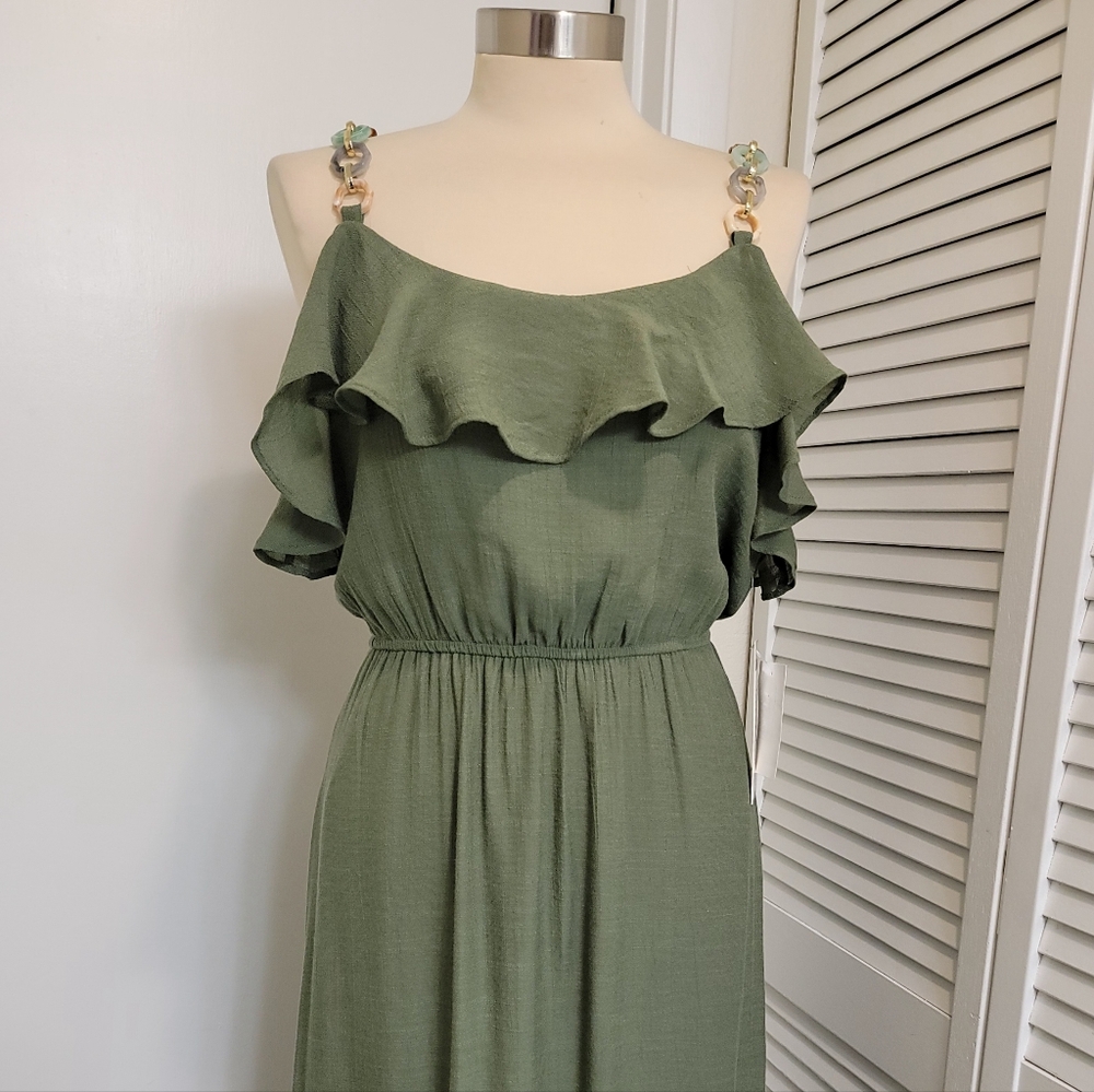 LUXOLOGY COLD SHOULDER DRESS NWT - Picture 5 of 5